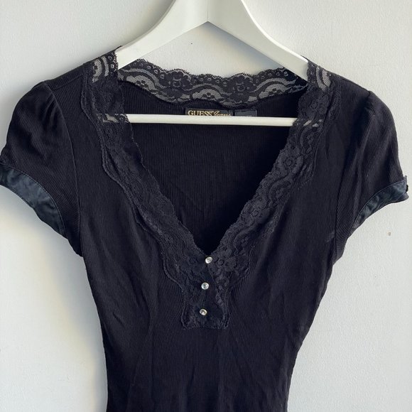 Y2K black top from Guess - Picture 2 of 6